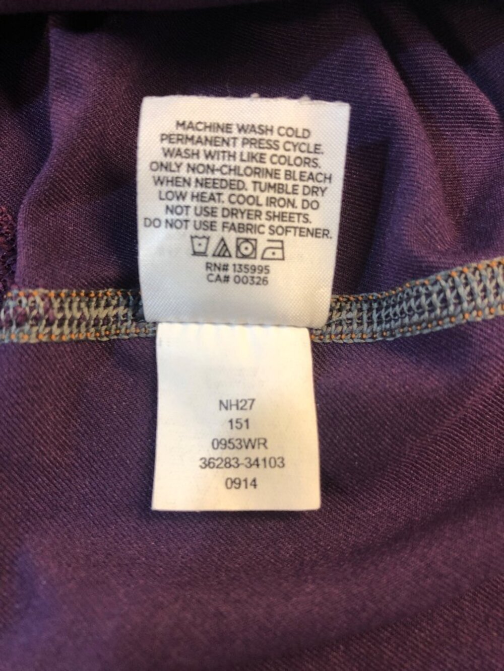 Tommie Copper Cool Copper Long Sleeve Crew Neck Purple Shirt Size L - Picture 8 of 8